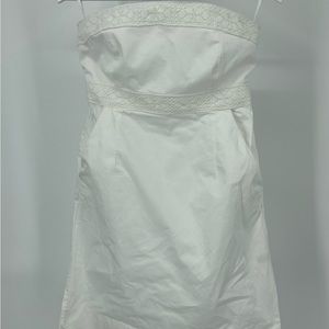 New York & Company Strapless White Dress Size 6